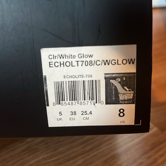 Pleaser echolt708/c/wglow size 8 light up 7" equalizer sound activated heels - Picture 5 of 6